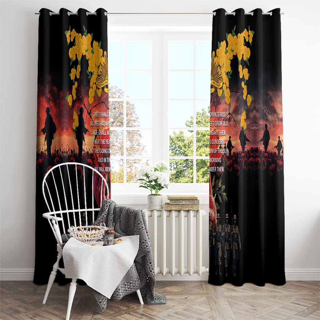 Australia ANZAC Day Window Curtain Forever in My Thoughts LT03 - Polynesian Pride