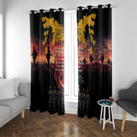 Australia ANZAC Day Window Curtain Forever in My Thoughts LT03 With Grommets Black - Polynesian Pride