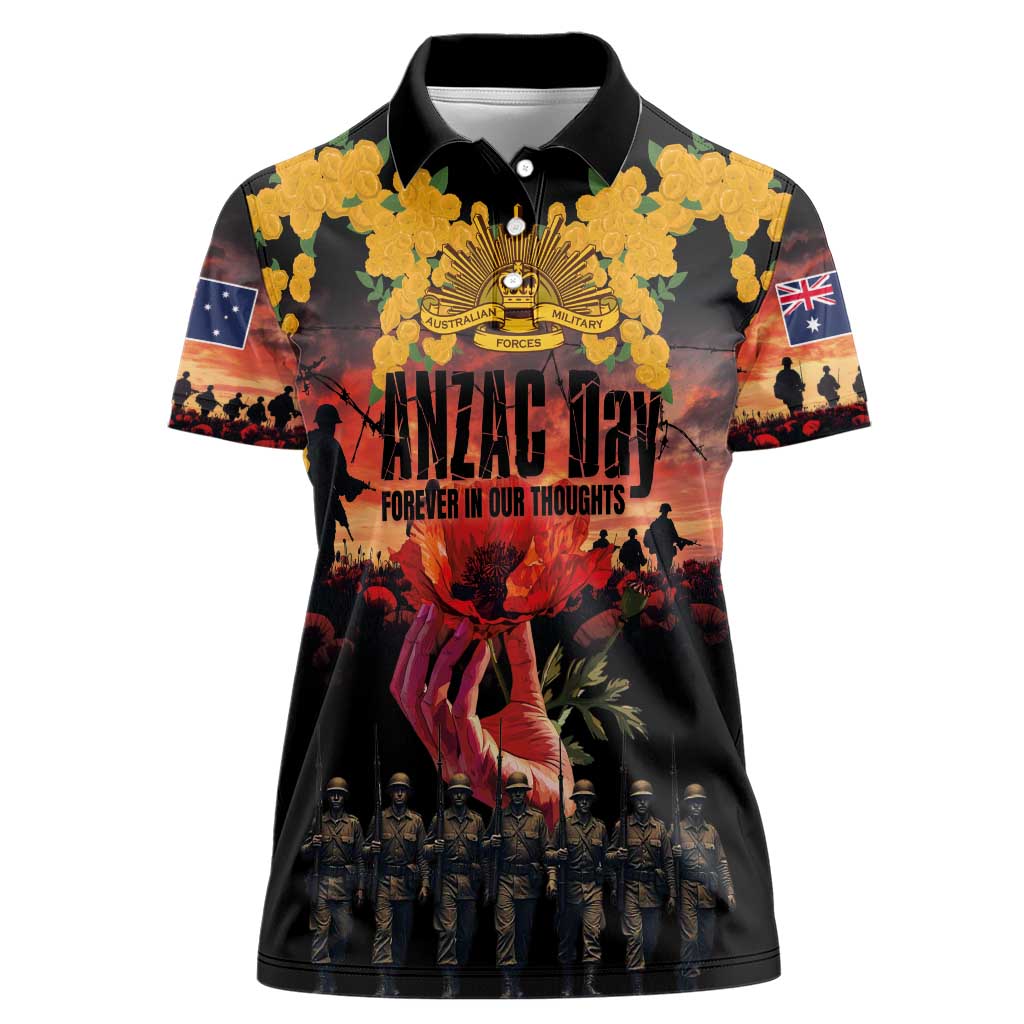 Australia ANZAC Day Women Polo Shirt Forever in My Thoughts