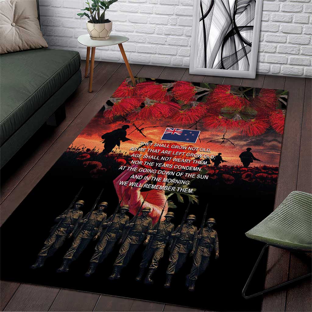 New Zealand ANZAC Day Area Rug Forever in My Thoughts