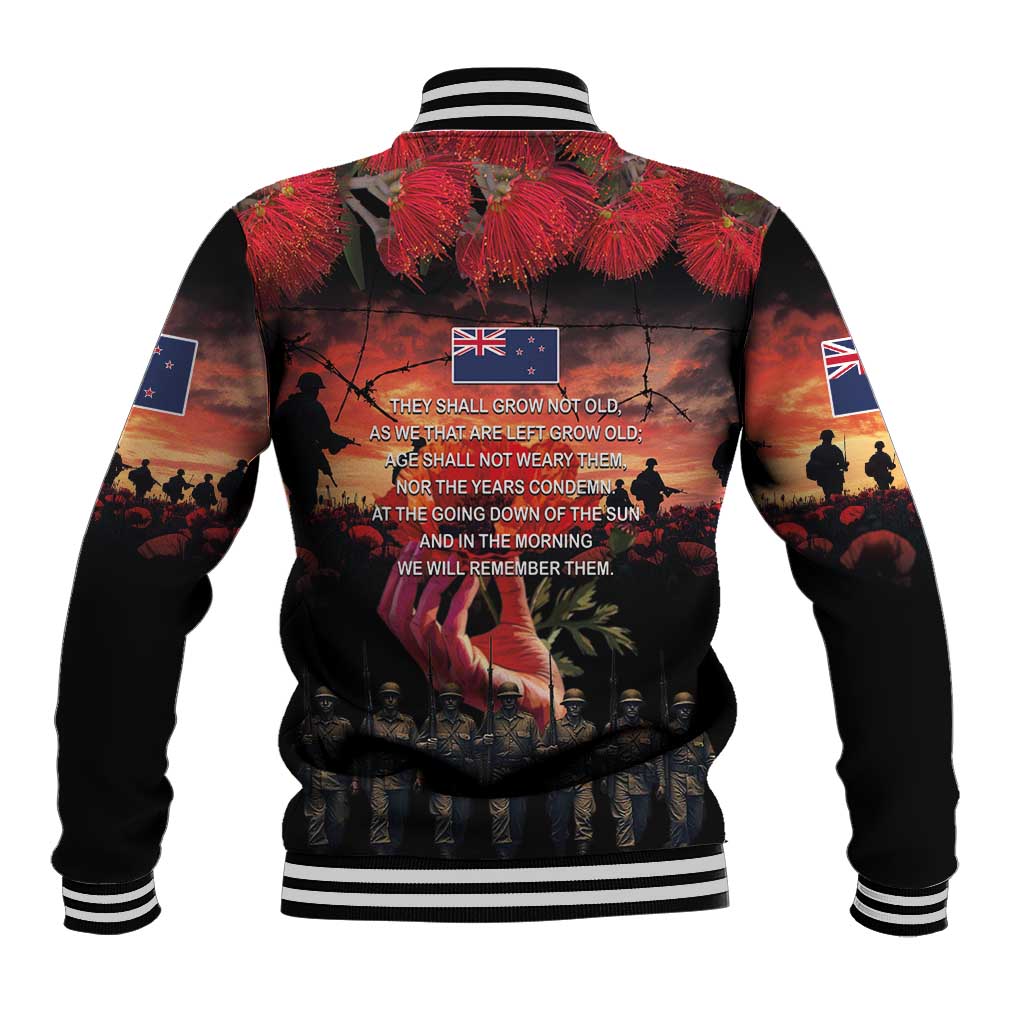 New Zealand ANZAC Day Baseball Jacket Forever in My Thoughts LT03 - Polynesian Pride