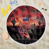 New Zealand ANZAC Day Beach Blanket Forever in My Thoughts LT03 One Size 150cm Black - Polynesian Pride