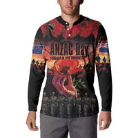 New Zealand ANZAC Day Button Sweatshirt Forever in My Thoughts LT03 - Polynesian Pride