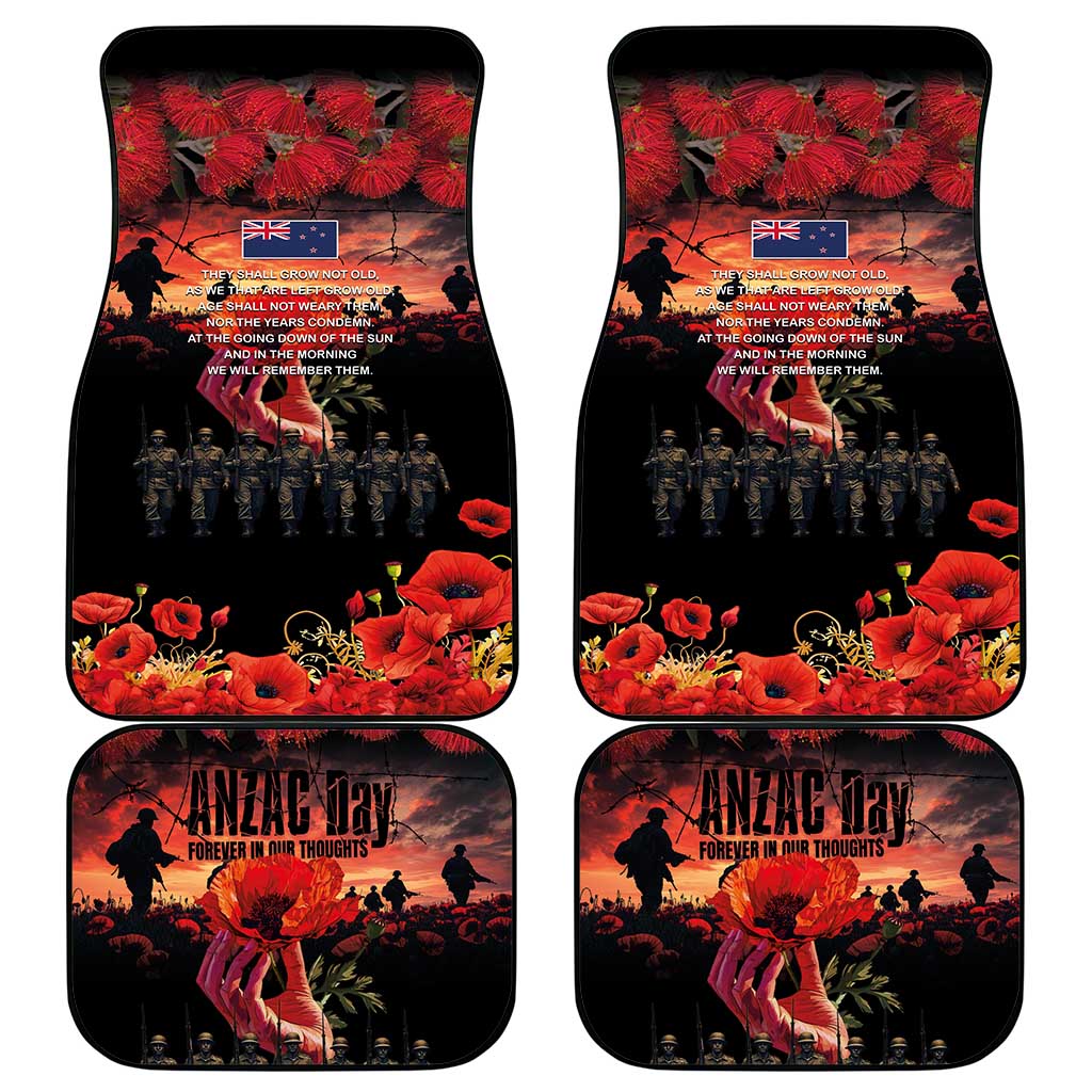 New Zealand ANZAC Day Car Mats Forever in My Thoughts LT03 - Polynesian Pride