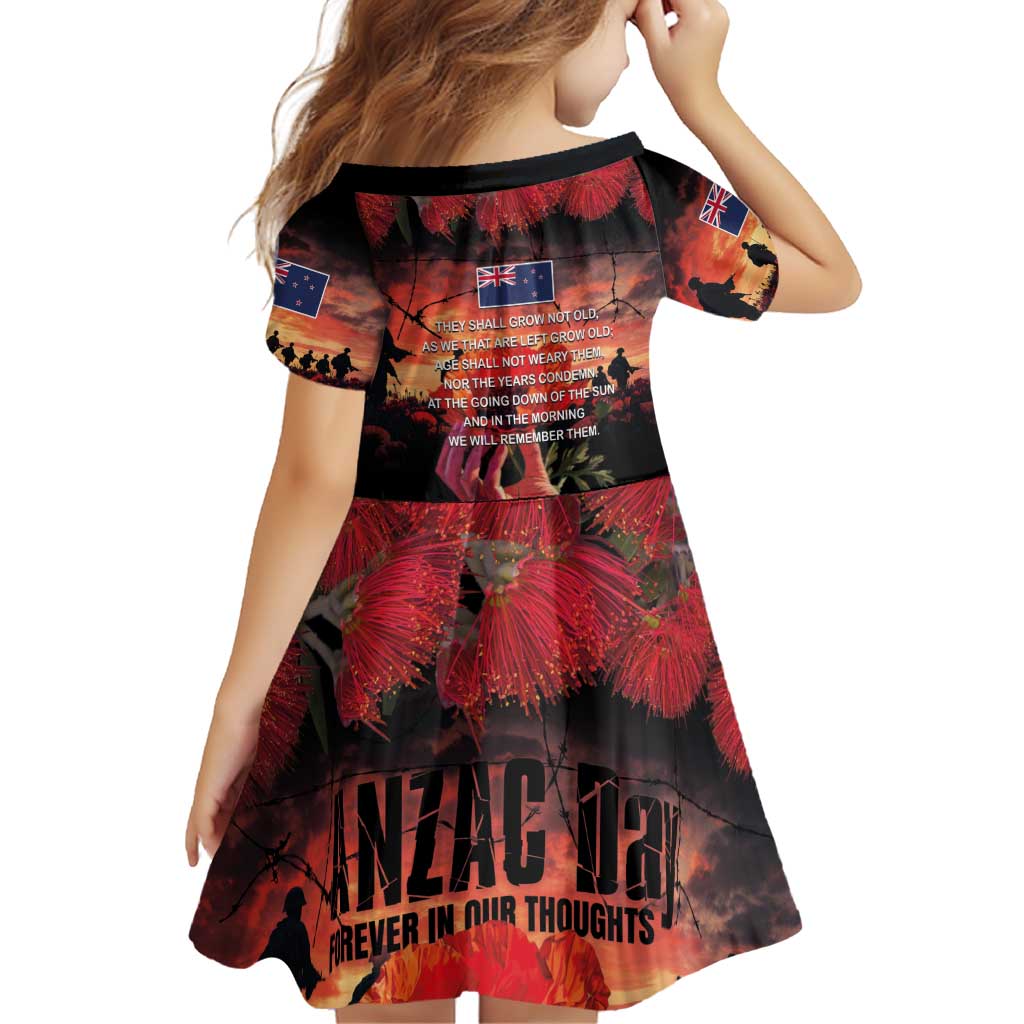 New Zealand ANZAC Day Family Matching Puletasi and Hawaiian Shirt Forever in My Thoughts