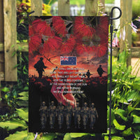 New Zealand ANZAC Day Garden Flag Forever in My Thoughts LT03 Garden Flag Black - Polynesian Pride