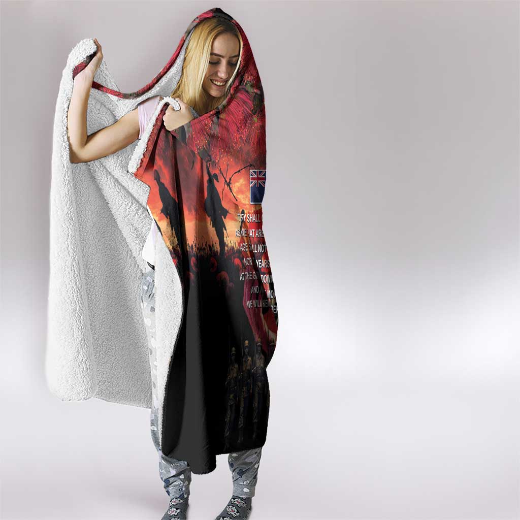 New Zealand ANZAC Day Hooded Blanket Forever in My Thoughts LT03 - Polynesian Pride