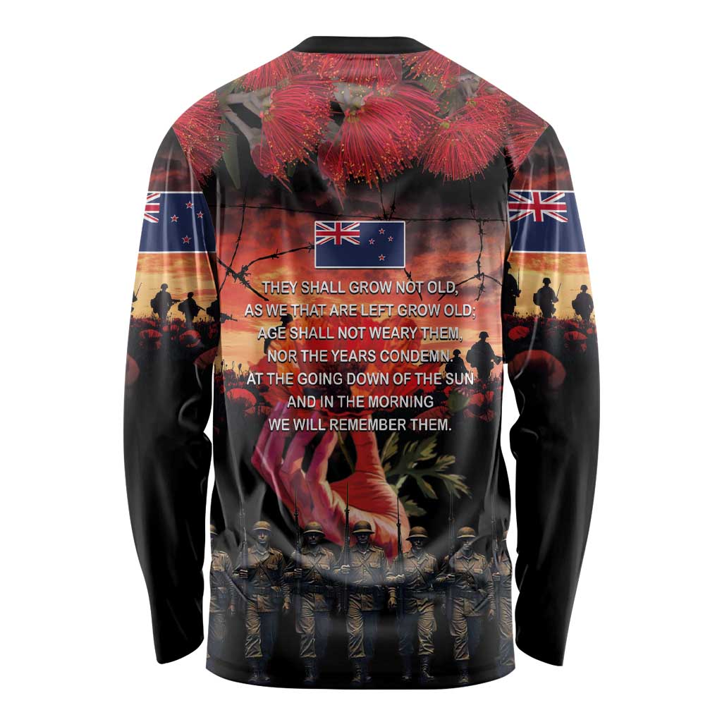New Zealand ANZAC Day Long Sleeve Shirt Forever in My Thoughts LT03 - Polynesian Pride