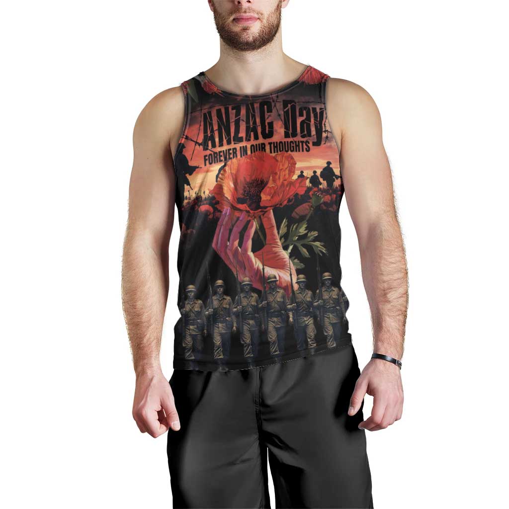 New Zealand ANZAC Day Men Tank Top Forever in My Thoughts LT03 - Polynesian Pride