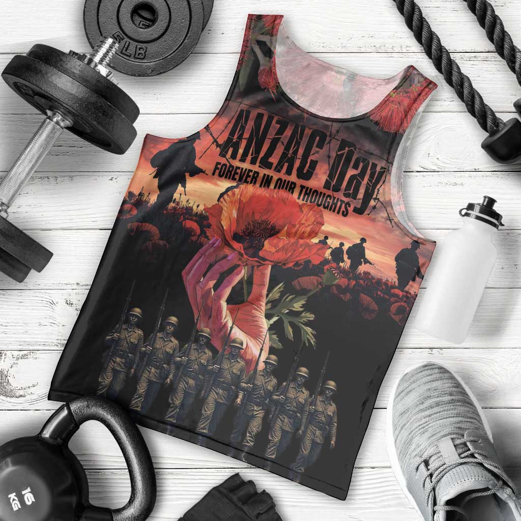 New Zealand ANZAC Day Men Tank Top Forever in My Thoughts LT03 - Polynesian Pride