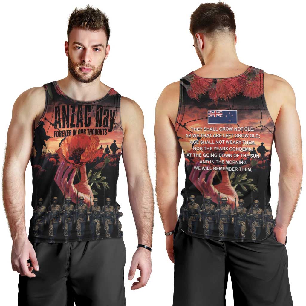 New Zealand ANZAC Day Men Tank Top Forever in My Thoughts LT03 - Polynesian Pride