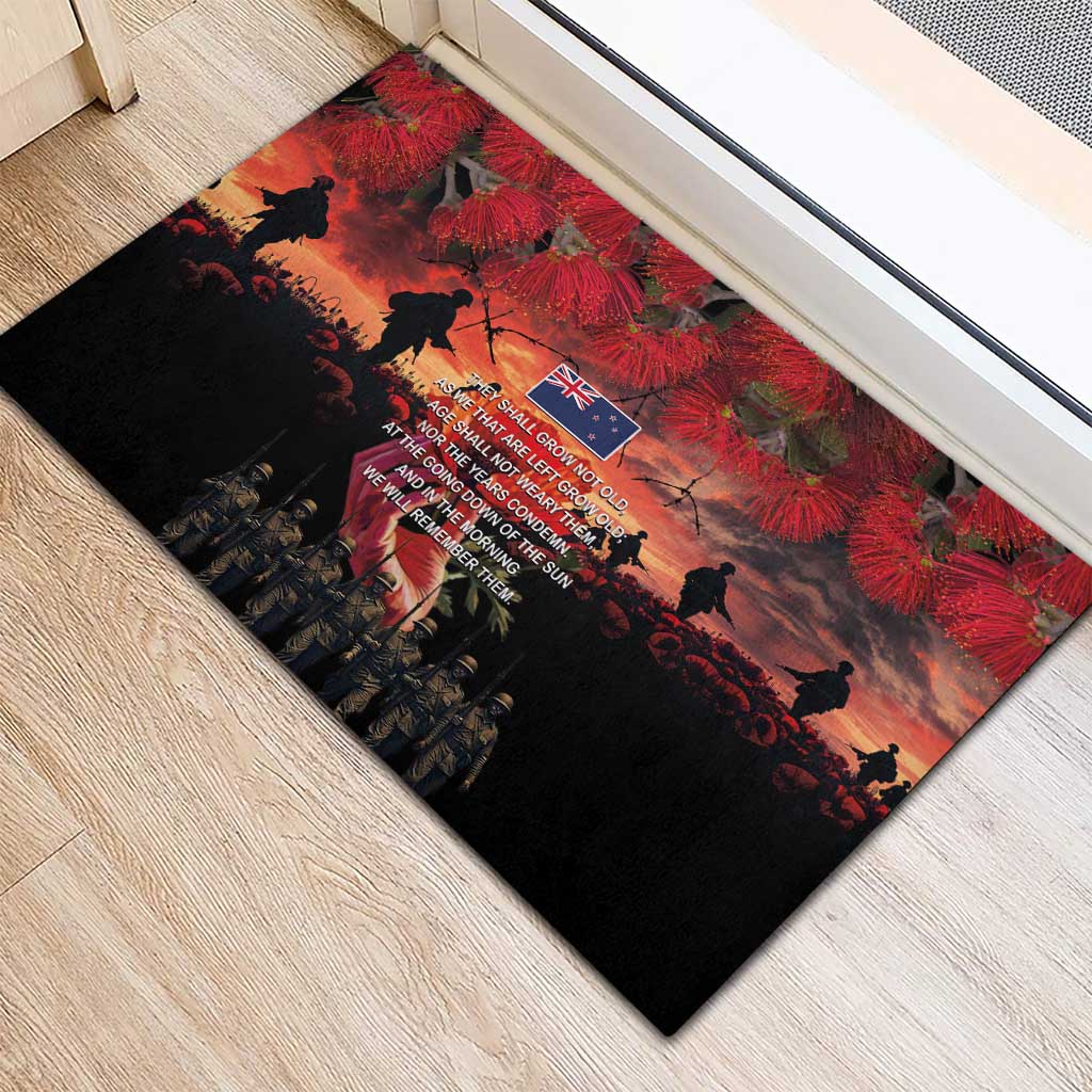 New Zealand ANZAC Day Rubber Doormat Forever in My Thoughts LT03 - Polynesian Pride