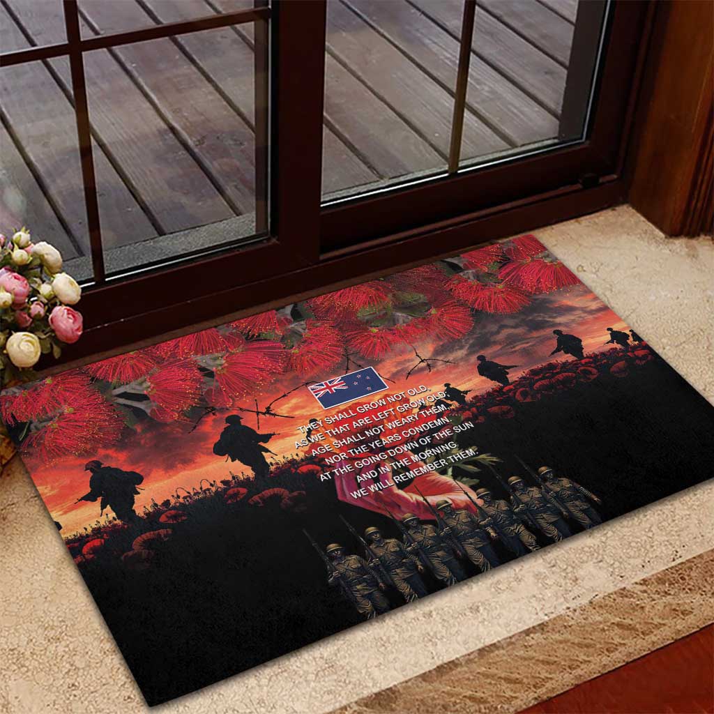 New Zealand ANZAC Day Rubber Doormat Forever in My Thoughts LT03 - Polynesian Pride
