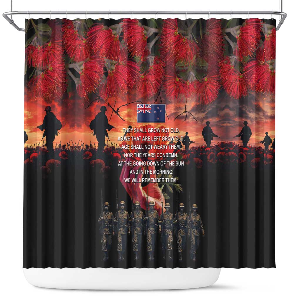 New Zealand ANZAC Day Shower Curtain Forever in My Thoughts