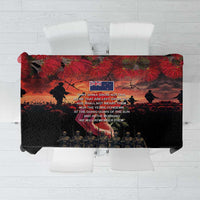 New Zealand ANZAC Day Tablecloth Forever in My Thoughts LT03 Black - Polynesian Pride