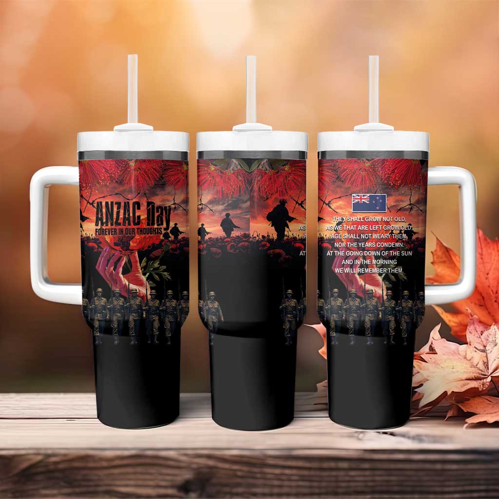 New Zealand ANZAC Day Tumbler With Handle Forever in My Thoughts LT03 - Polynesian Pride