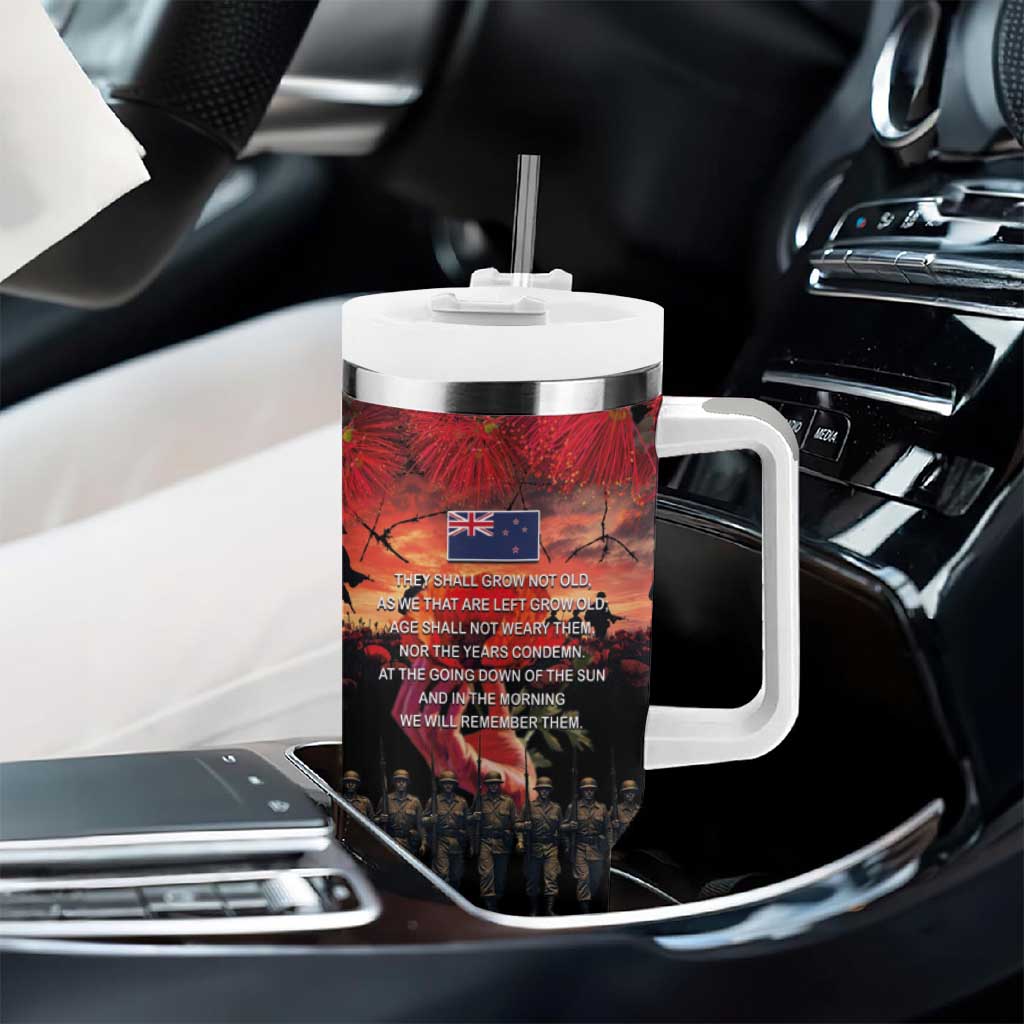 New Zealand ANZAC Day Tumbler With Handle Forever in My Thoughts LT03 - Polynesian Pride