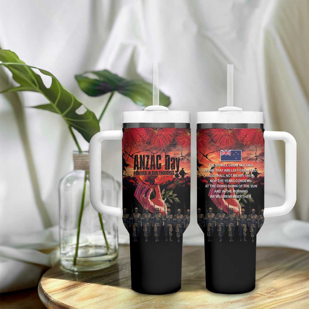 New Zealand ANZAC Day Tumbler With Handle Forever in My Thoughts LT03 - Polynesian Pride