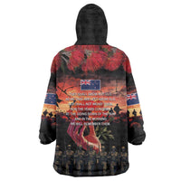 New Zealand ANZAC Day Wearable Blanket Hoodie Forever in My Thoughts LT03 - Polynesian Pride