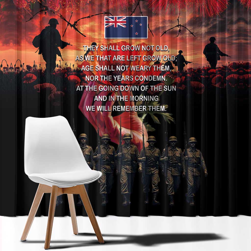 New Zealand ANZAC Day Window Curtain Forever in My Thoughts LT03 - Polynesian Pride