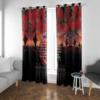 New Zealand ANZAC Day Window Curtain Forever in My Thoughts LT03 With Grommets Black - Polynesian Pride