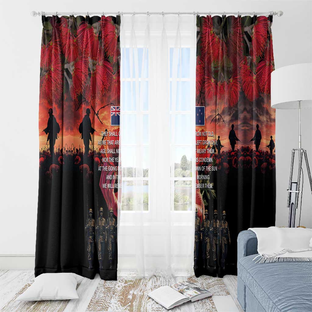 New Zealand ANZAC Day Window Curtain Forever in My Thoughts LT03 - Polynesian Pride