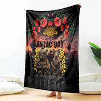 Australia ANZAC Day Blanket Kangaroo and Koala Soldier - Forever in My Thoughts LT03 - Polynesian Pride