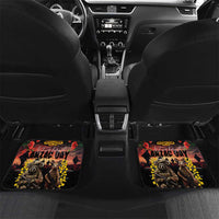 Australia ANZAC Day Car Mats Kangaroo and Koala Soldier - Forever in My Thoughts LT03 Set 2pcs - Back Black - Polynesian Pride