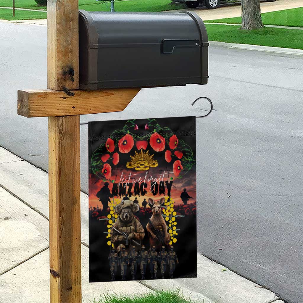 Australia ANZAC Day Garden Flag Kangaroo and Koala Soldier - Forever in My Thoughts LT03 - Polynesian Pride