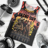 Australia ANZAC Day Men Tank Top Kangaroo and Koala Soldier - Forever in My Thoughts LT03 - Polynesian Pride