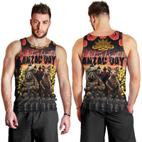 Australia ANZAC Day Men Tank Top Kangaroo and Koala Soldier - Forever in My Thoughts LT03 - Polynesian Pride