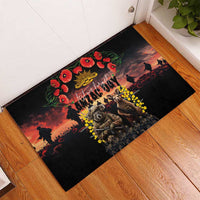 Australia ANZAC Day Rubber Doormat Kangaroo and Koala Soldier - Forever in My Thoughts LT03 - Polynesian Pride
