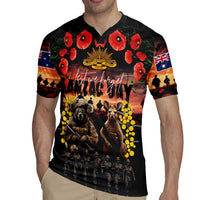 Australia ANZAC Day Rugby Jersey Kangaroo and Koala Soldier - Forever in My Thoughts LT03 - Polynesian Pride
