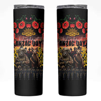 Australia ANZAC Day Skinny Tumbler Kangaroo and Koala Soldier Forever in My Thoughts