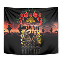Australia ANZAC Day Tapestry Kangaroo and Koala Soldier - Forever in My Thoughts