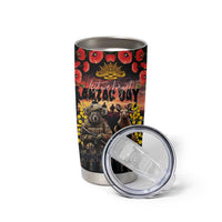 Australia ANZAC Day Tumbler Cup Kangaroo and Koala Soldier Forever in My Thoughts LT03 - Polynesian Pride