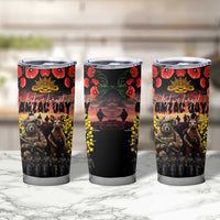 Australia ANZAC Day Tumbler Cup Kangaroo and Koala Soldier Forever in My Thoughts LT03 - Polynesian Pride