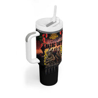 Australia ANZAC Day Tumbler With Handle Kangaroo and Koala Soldier Forever in My Thoughts LT03 - Polynesian Pride