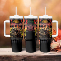Australia ANZAC Day Tumbler With Handle Kangaroo and Koala Soldier Forever in My Thoughts LT03 - Polynesian Pride