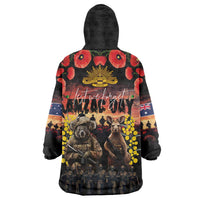 Australia ANZAC Day Wearable Blanket Hoodie Kangaroo and Koala Soldier - Forever in My Thoughts LT03 - Polynesian Pride