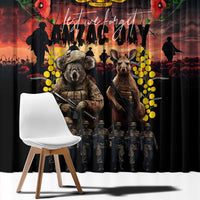 Australia ANZAC Day Window Curtain Kangaroo and Koala Soldier - Forever in My Thoughts LT03 - Polynesian Pride