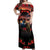 New Zealand ANZAC Day Off Shoulder Maxi Dress Tui Bird and Kiwi Bird Soldier - Forever in My Thoughts