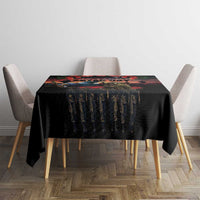 New Zealand ANZAC Day Tablecloth Tui Bird and Kiwi Bird Soldier - Forever in My Thoughts