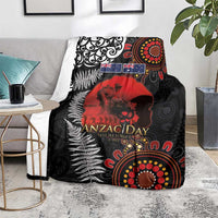 Australia and New Zealand ANZAC Day Blanket Aboriginal and Maori Art Pattern - Gallipoli Lest We Forget LT03 - Polynesian Pride