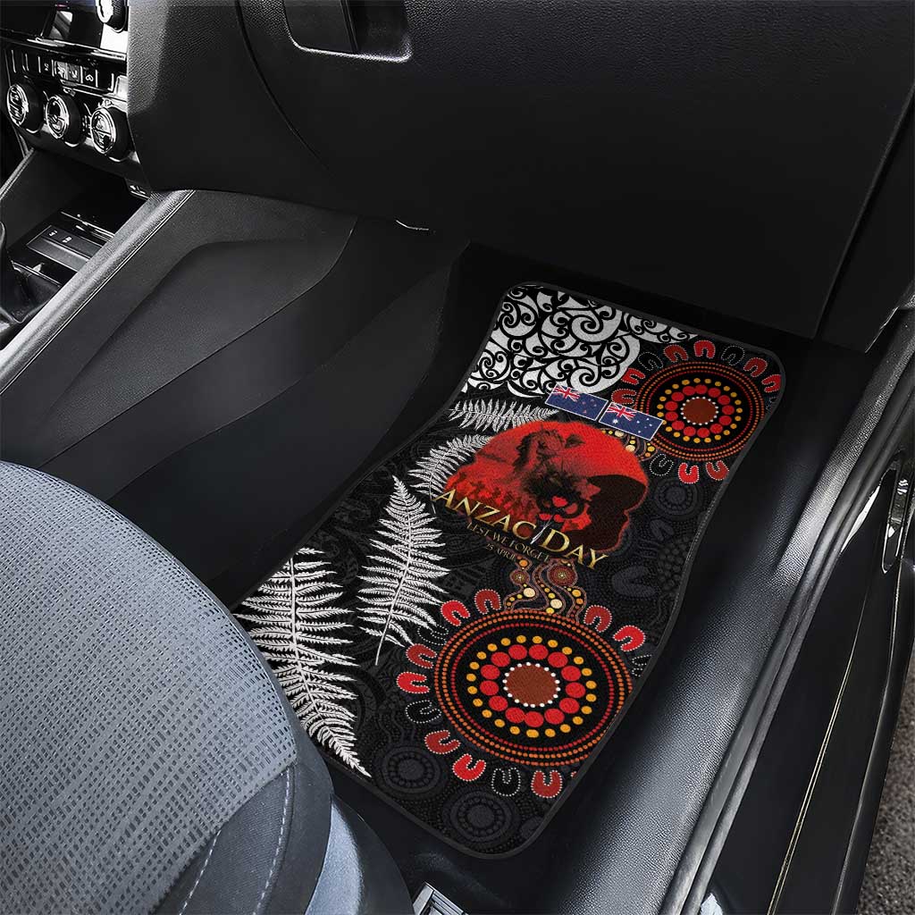 Australia and New Zealand ANZAC Day Car Mats Aboriginal and Maori Art Pattern - Gallipoli Lest We Forget LT03 - Polynesian Pride