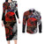 Australia and New Zealand ANZAC Day Couples Matching Long Sleeve Bodycon Dress and Long Sleeve Button Shirt Aboriginal and Maori Art Pattern - Gallipoli Lest We Forget