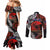 Australia and New Zealand ANZAC Day Couples Matching Mermaid Dress and Long Sleeve Button Shirt Aboriginal and Maori Art Pattern - Gallipoli Lest We Forget