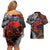 Australia and New Zealand ANZAC Day Couples Matching Off Shoulder Short Dress and Hawaiian Shirt Aboriginal and Maori Art Pattern - Gallipoli Lest We Forget