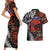 Australia and New Zealand ANZAC Day Couples Matching Short Sleeve Bodycon Dress and Hawaiian Shirt Aboriginal and Maori Art Pattern - Gallipoli Lest We Forget