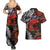 Australia and New Zealand ANZAC Day Couples Matching Summer Maxi Dress and Hawaiian Shirt Aboriginal and Maori Art Pattern - Gallipoli Lest We Forget